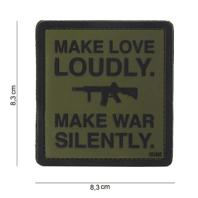 101 INC PVC Patch - Make Love Loudly (Färg: Grön)