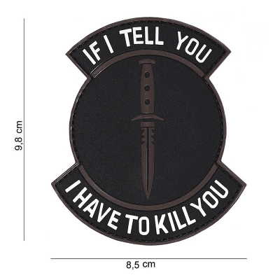 101 INC PVC Patch - If I Tell You (Färg: Svart/Brun)