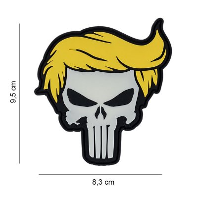 101 INC PVC Patch - Punish Skull Yellow Hair Glow In Dark