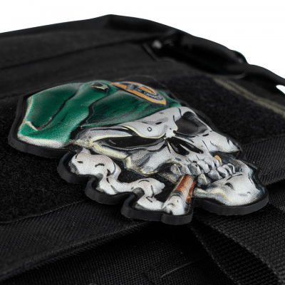 101 INC PVC 3D Patch - UV Skull Green Beret