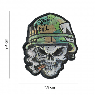 101 INC PVC 3D Patch - UV Skull Vietnam Ace