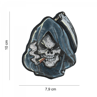 101 INC PVC 3D Patch - UV Skull Grim Reaper