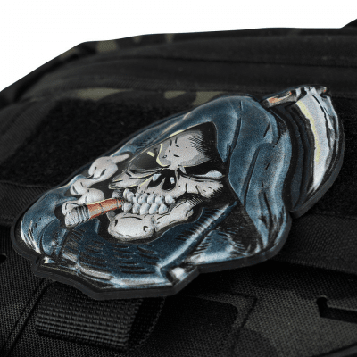 101 INC PVC 3D Patch - UV Skull Grim Reaper