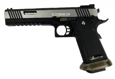 WE Hi-Capa 6" Irex GBB 6mm Svart/Silver