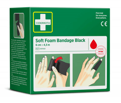 Cederroth Soft Foam Bandage Black 6cm x 4,5m