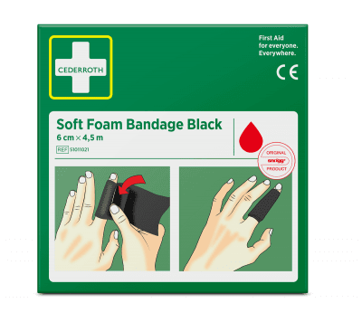 Cederroth Soft Foam Bandage Black 6cm x 4,5m