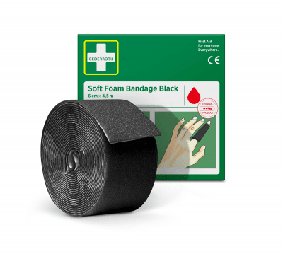 Cederroth Soft Foam Bandage Black 6cm x 4,5m