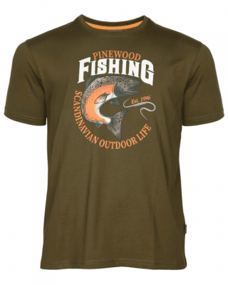 Pinewood Fish T-Shirt (Färg: Grön, Storlek: Small)