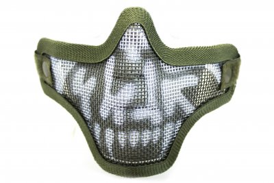 Nuprol Mesh Lower Face Shield - Skull - Green
