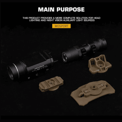 WoSport Universal Helmet Tactical Light Adapter