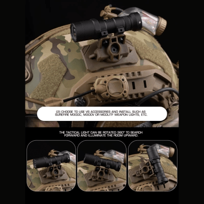 WoSport Universal Helmet Tactical Light Adapter