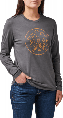 5.11 Tactical Women's Axe Mountain Long Sleeve Tee (Färg: Charcoal, Storlek: Small)