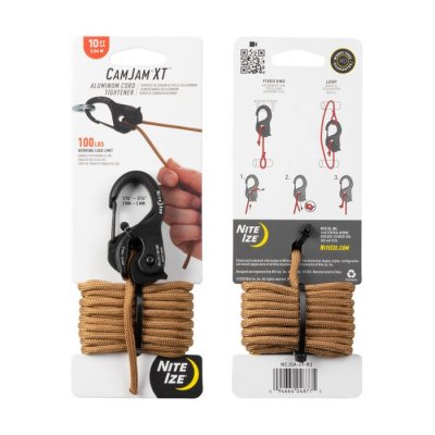 Nite Ize CamJam XT Aluminum Cord Tightener with Coyote Paracord