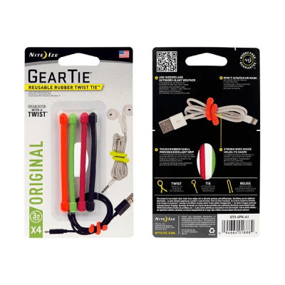 Nite Ize Gear Tie 3-Asst 4st