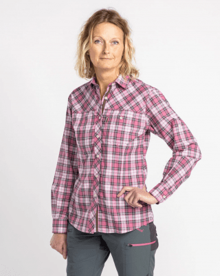 Pinewood Shirt Cumbria 9328 Long Sleeve - Women's Off White/Coral