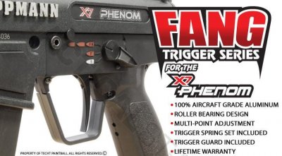 TechT Tippmann X7 Phenom Fang Trigger - Black