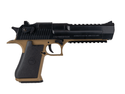 Cybergun Desert Eagle 50AE Railed Tan Fjäder Pistol 6mm
