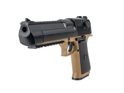 Cybergun Desert Eagle 50AE Railed Tan Fjäder Pistol 6mm
