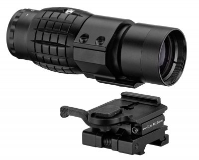 Lancer Tactical 1-3X Magnifier with Flip-Side Mount