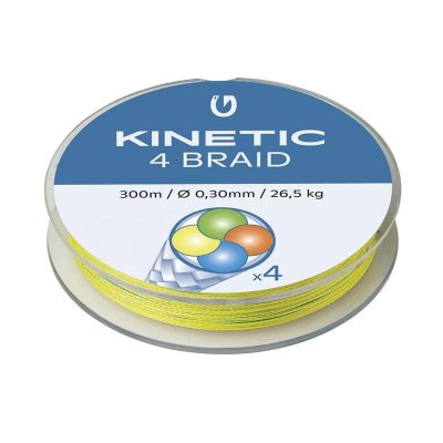 Kinetic Flätlina 4-Braid 300m Multi Color (Dimension & Brottstyrka: 0,40mm / 33,6kg)