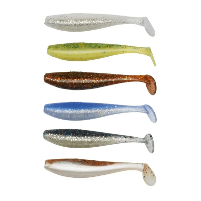 Abu Garcia Jigg Kit Paddle Tail Box 60st Mixade Färger (Längd: 8cm)