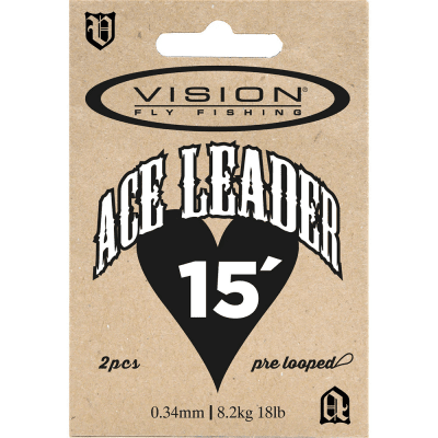 Vision Ace Lax & havsörings Tafs 15´ 2pcs (Spets Tjocklek: 0,31)