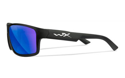 WileyX Peak Captivate Polarized Blue Mirror Lenses Matte Black Frame