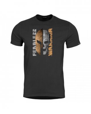 Pentagon Ageron T-Shirt "Fearless Warrior" (Färg: Svart, Storlek: Small)