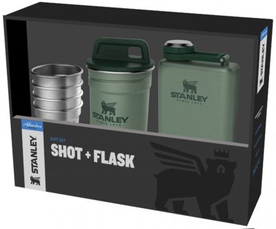 Stanley Adventure Shot + Flask Gift Set - Hammertone Green