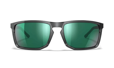 WileyX Axe CAPTIVATE Polarized Green Mirror/Gloss Crystal Grey Frame