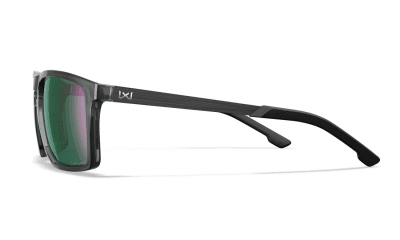 WileyX Axe CAPTIVATE Polarized Green Mirror/Gloss Crystal Grey Frame