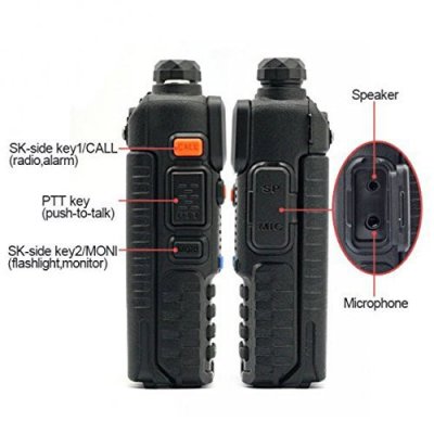 Baofeng UV-5R Radio VHF/UHF 136-174/400-520MHz 8W - Black