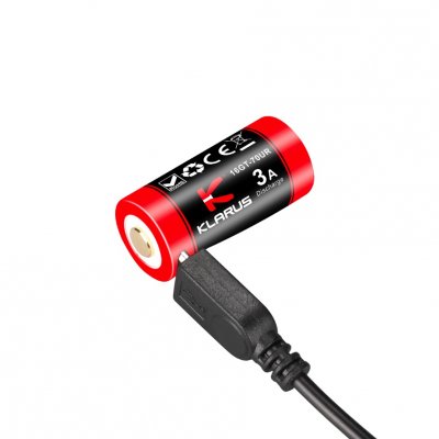Klarus 16GT-70UR 16340 750mAh Laddningsbart Batteri