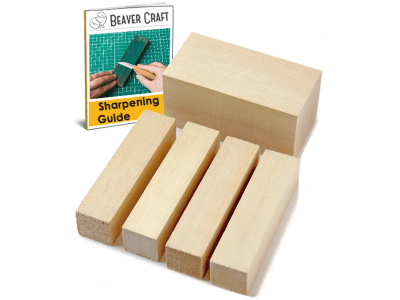 BeaverCraft BW1 Wood Carving Blocks Set of Basswood