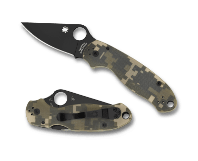 Spyderco Para 3 - Digital Camo Black Blade