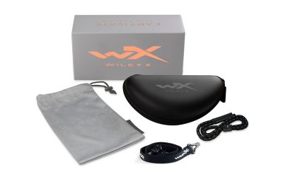 WileyX Gravity Captivate Polarized Blue Mirror Lenses Black Crystal Frame
