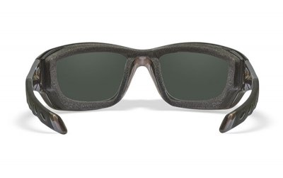 WileyX Gravity Captivate Polarized Blue Mirror Lenses Black Crystal Frame