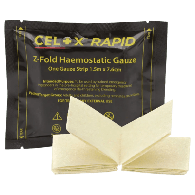 CELOX Rapid Z-Fold Hemostatic Gauze 5ft