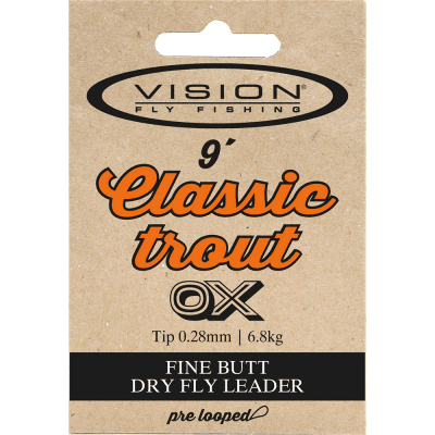 Vision Tafs Classic Trout Leader 9" (Spets Tjocklek: 0X 0,30)