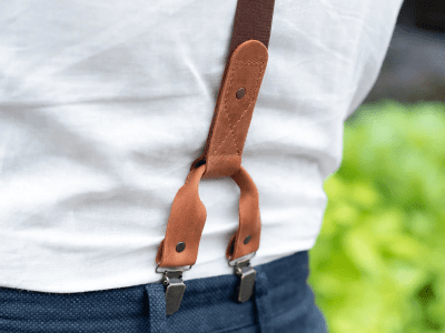 BeaverCraft Läderhängslen med Clip