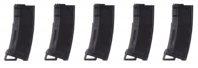 Lancer Tactical Magasin - M4 Mid Cap 130rds 6mm 5st (Färg: Svart)