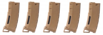 Lancer Tactical Magasin - M4 Mid Cap 130rds 6mm 5st (Färg: Tan)