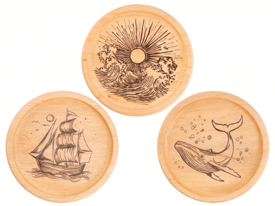 BeaverCraft DIY Pyrography Kit - Wooden Coasters
