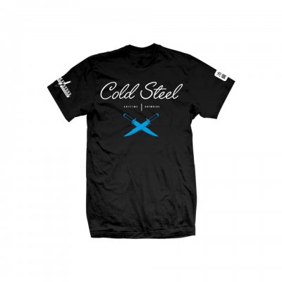 Cold Steel T-Shirt Cursive Black Tee