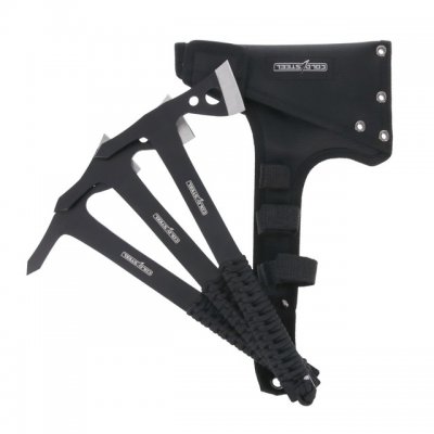 Cold Steel Throwing Axes Black 3pcs with Pouch