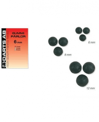 Darts Gummi Pärlor (Storlek & Antal: 4mm 10 Pack)