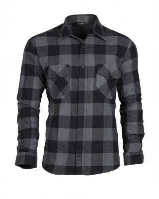 Mil-Tec Light Flannel Shirt - Black/Grey