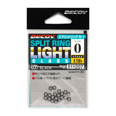 Decoy Light Class Split Rings Black 20 Pack