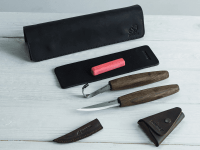 BeaverCraft S01X Täljkit med Läderfodral - Svart