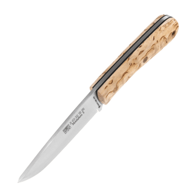 Joker Scandi Bushcraft Knife - Curly Birch